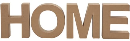 Creativ Company decoratiewoord papier-maché HOME knutselset.