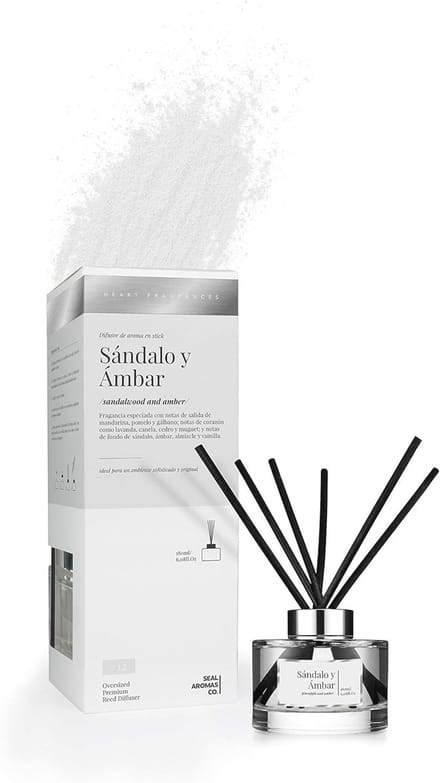Geurdispenser Mikado Oversized 120 ml – Sandelhout en Barnsteen
