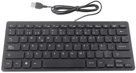 Dailygoods - Mini Draagbare Spaanse Toetsenbord USB-interface 78 Toetsen