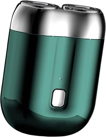 Elektrisch Scheerapparaat - Reisscheerapparaat Mini - Glad Scheren - Dubbele Kop - 7 x 5.4 cm - Zilver