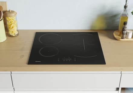 Candy CTP643C/YEP Inductiekookplaat, 4 branders, 60 cm, zwart