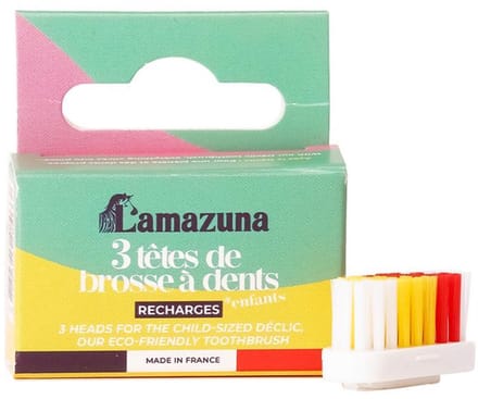 Lamazuna Set of 3 toothbrush heads soft kid 1 Stuks