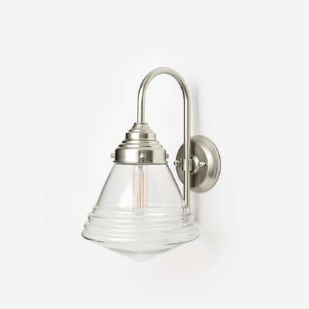 Wandlamp Luxe School Small Helder Meander Matnikkel - Art Deco Trade