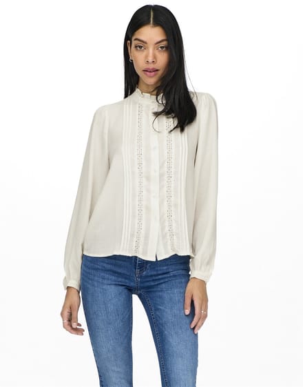 JDY - JDYELLIS L/S LACE SHIRT WVN Dames Blouse