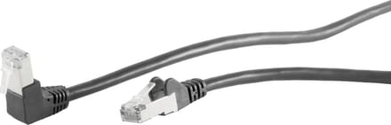 S/FTP CAT6 Gigabit netwerkkabel haaks/recht / zwart - 20 meter
