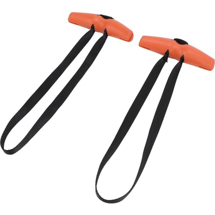 2 STUKS Optrekhandvatten Silicone Nylon Hoornvormige Gym Oefenhandvatten Pulldown Hulpstukken voor black