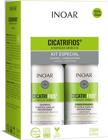 INOAR Cicatrifios Shampoo & Conditioner Kit 2x250ml