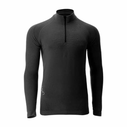 Ondershirt UYN Men Evolutyon Biotech Uw Shirt Long Sleeve Zip Up Black-S / M