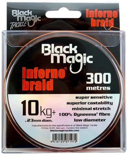 Black Magic Inferno Gevlochten Vislijn 300 M Grijs 0.230 mm