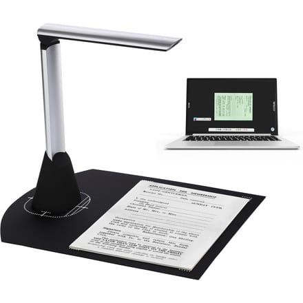 Aibecy BK34 Scanner de caméra de documents caméra HD 5 mégapixels format de Capture A4 avec enseignement de la lumière LED multicolore