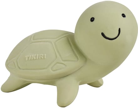 TIKIRI Mijn Eerste Oceaandiertje - Schildpad - Natuurlijk Rubber - Met Belletje - 0 Jaar