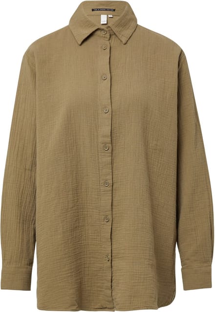 QS - female - Overhemdblouse van mousseline in een oversized model