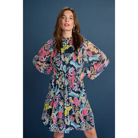 POM Amsterdam Dress - Full Glow Deep Blue Größe: 36 | Minikleider Outlet | Damen | Blau