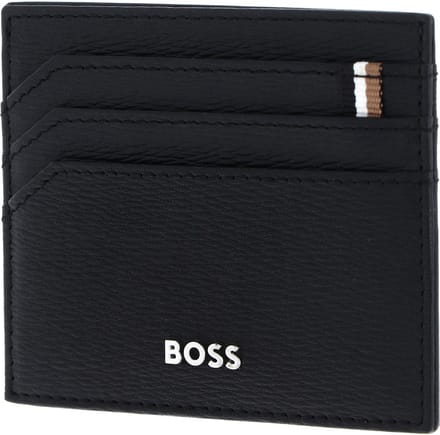HUGO BOSS Leren Kaarthouder Iconic Card Holder Black Zwart