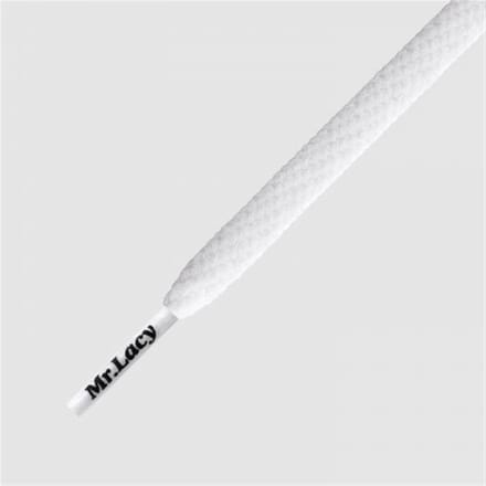 Mr Lacy - Schoenveters - Veters - Skinnies - Plat - Smal - Wit - veterlengte  120 cm