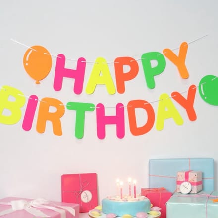 Happy birthday fluo 4,8 m - Artemio