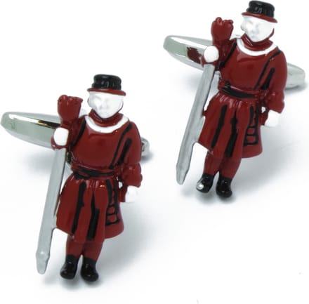 Manchetknopen - Beefeater Bewaker Tower of London Rood