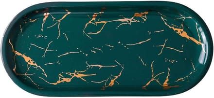 Marmeren Dienblad - Sieradenhouder - Sieraden Opbergen - Uniek Ontwerp - Groot formaat - Groen