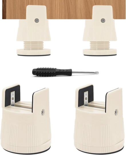 Verstelbare Meubelverhogers 6-8 cm met Schroefklem voor Stoelpoten - Zware Kwaliteit en Wit Design