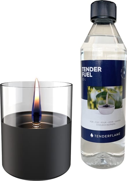 Tenderflame - Lilly 10 Black + 0,5L Tenderfuel - Giftset