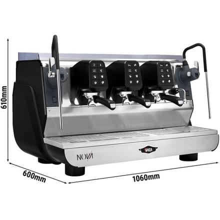 WEGA Nova Espressomachine / Pistonmachine - 3 groepen - met 2 melkopschuimers & heet water - Touch