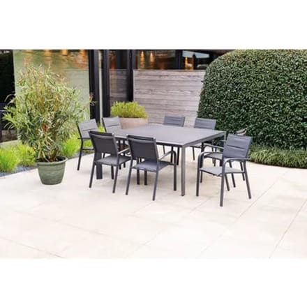 Central Park Tuintafel Manara Aluminium/keramisch Glas 160x160x75cm