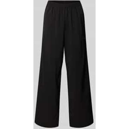 Wide leg sweatpants met logodetail