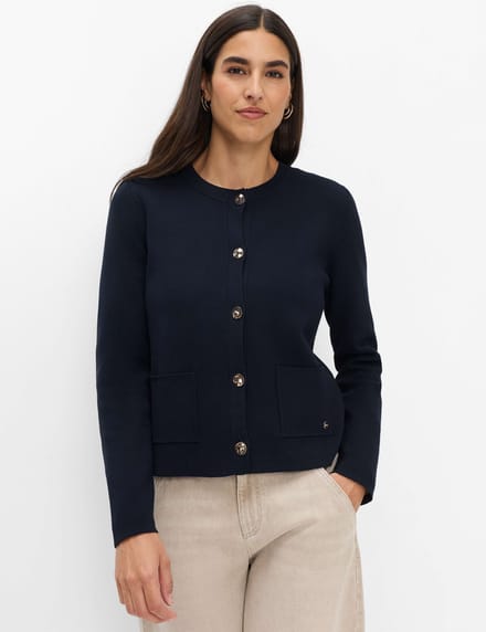 Brax Dames Vest  Style AMI navy, donkerblauw, maat 38