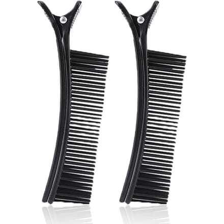 2 stuks Haarstyling Clip Afdeling Haarspeld Kappers Partition Haarklem Fluorescerende Kleur zwart