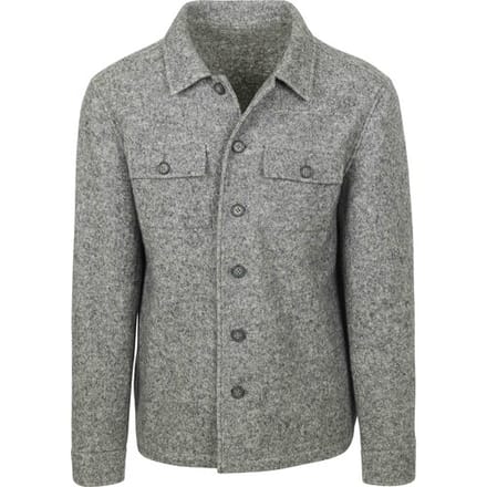 Suitable Overshirt Boiled Wool Blend Grijs - Maat XXL - Heren