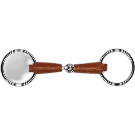 Met leer bekleed 2-rings paardenbit Feeling
