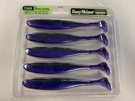 Keitech Easy Shiner 5 (12,5 cm) Softbait - 6 stuks Electric June Bug 408T