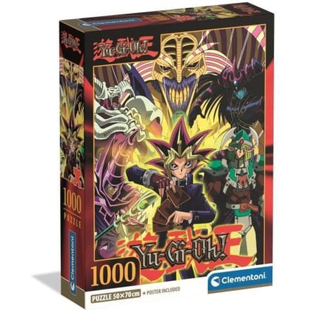Clementoni - Puzzel - 1000 stukjes - Yu-Gi-Oh! - met poster - Portrait - vanaf 18 jaar