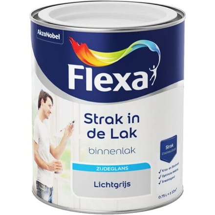 Flexa - Strak In De Lak Binnenlak Zijdeglans - Lichtgrijs - 750 Ml