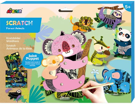 AVENIR Scratch Jointed Puppet - Bosdieren - Kras Marionetpopjes - 5 Jaar