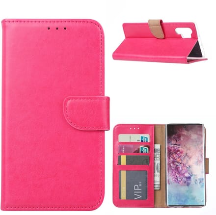 Ntech Portemonnee Hoesje Geschikt Voor Samsung Galaxy Note 10 Plus - Pink/Roze