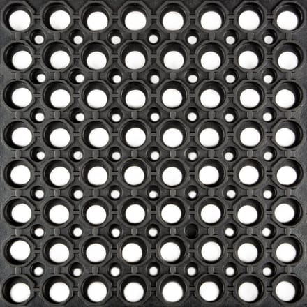 Rubbermagazijn - Rubber ringmat open bodem XXL met aflooprand - 298x90x1,2cm