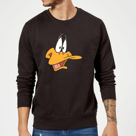 Looney Tunes Daffy Duck Face Trui - Zwart - M