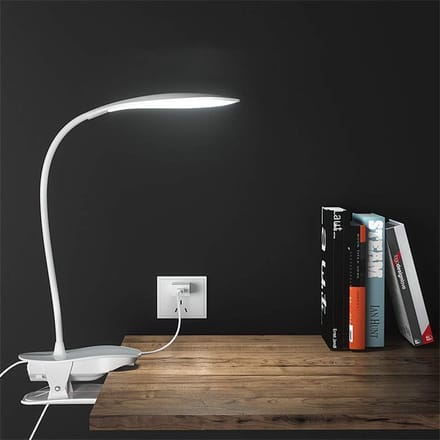 Zwanenhals LED lamp - Clip leeslamp - Studeren lezen - Flexibele arm - E27 fitting - Geel