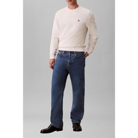Calvin Klein Ls 350terry Monogram Sweater Tofu Taglia: L | Maglioni a maglia Outlet | Uomo