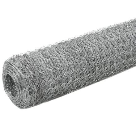 vidaXL - Kippengaas - 25x1,2 - m - gegalvaniseerd - staal - zilverkleurig