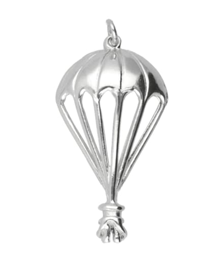 Zilveren Parachute kettinghanger