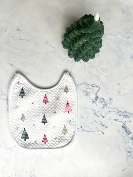 Living Nature - Bavet/Slab - Kerst - Wit - Kerstbomen rood groen goud