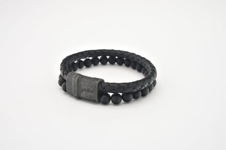 Josh-9286-Armband-Zwart/mat zwart-Heren