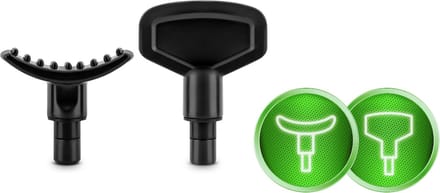 Massagepistool - 8 verwisselbare opzetstukken - zwart