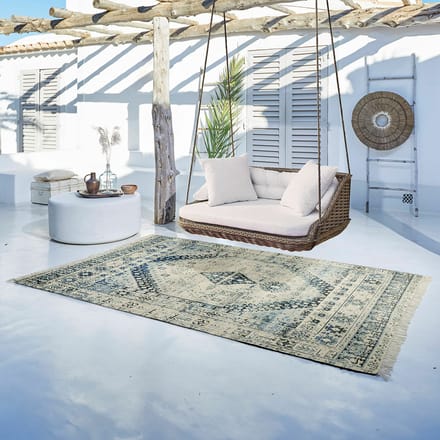 LOBERON Vloerkleed voor binnen en buiten Daly blauw