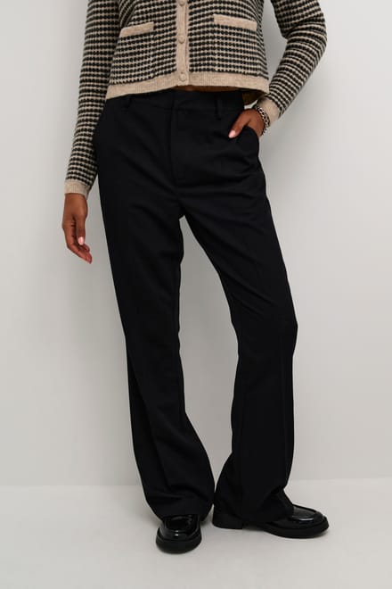 Kaffe Broek Kasakura Flared Pants 10509047 100121 Black Deep Dames Maat - W38