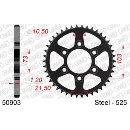 Standaard Stalen Motor Tandenwiel Afam 525