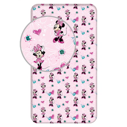 Disney Minnie Mouse Hoeslaken Flowers - Eenpersoons - 90 x 190/200cm - Katoen