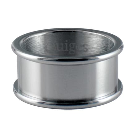 Quiges Stapelring Ring - Basisring  - Dames - RVS zilverkleurig - Maat 18.5 - Hoogte 8mm
